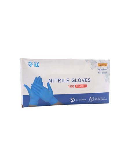26755 - Nitrile Gloves Blue PF, Medium - 100ct - Box:  - Loc: P4
