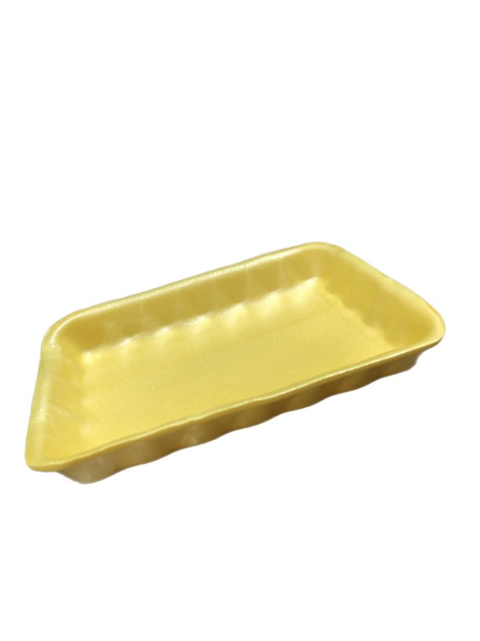 26766 - 4P Yellow Foam Tray 6.75 x 9.25 x 1.31- 500ct 100072212 - Box:  - Loc: 