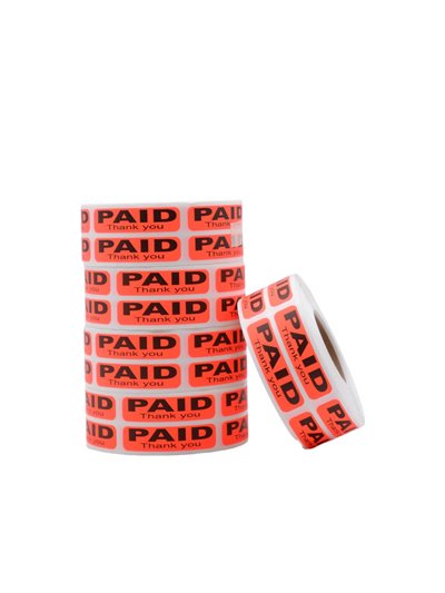 26837 - Paid Thank You Label -  5Pk - Box:  - Loc: 
