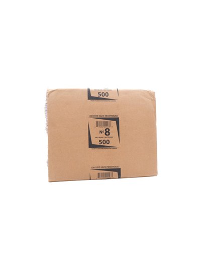 26912 - Paper Bags 8 White - 500ct - Box:  - Loc: N7