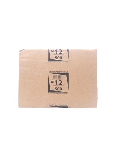 26913 - Paper Bags 12 White - 500ct - Box:  - Loc: N6