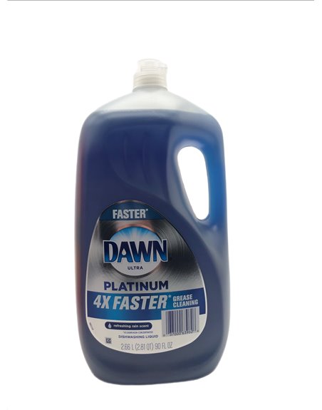 27062 - Dawn Dishwashing Liquid, Platinum Fresh Rain - 90 fl. oz. (Case of 6) Yellow duck - Box:  - Loc: H5