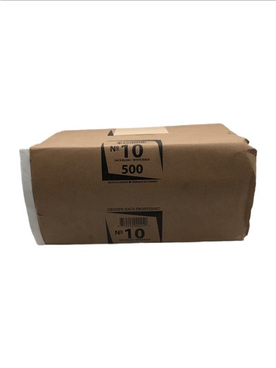 27181 - Paper Bags 10 White - 500ct - Box:  - Loc: N6