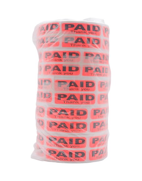 27414 - Paid Thank You Red  Label -  5Pk - Box:  - Loc: 