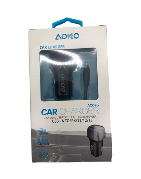 27445 - Aoko Car Charger Iphone 2.4A ( AC076 ) - Box:  - Loc: 