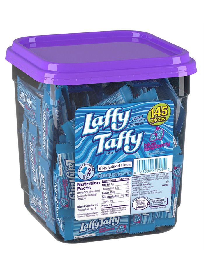 315 - Laffy Taffy Blue Raspberry - 145ct - Box:  - Loc: L9