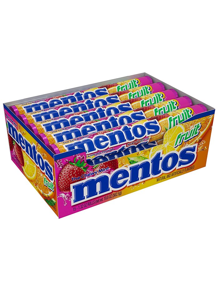 607 - Mentos Fruit - 15/16ct - Box:  - Loc: N2