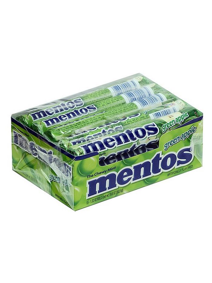 610 - Mentos Green Apple - 15ct - Box:  - Loc: N2