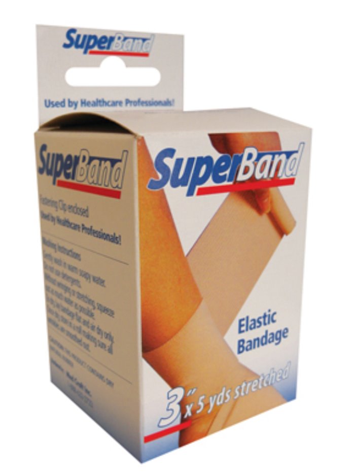 2358 - SuperBand Elastic Bandage, 3" x 5 Yards - Box:  - Loc: K12