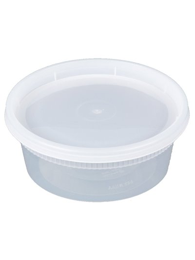 2847 - Plastic Deli Food Containers Combo, 8 oz. - 240/250ct - Box:  - Loc: R7