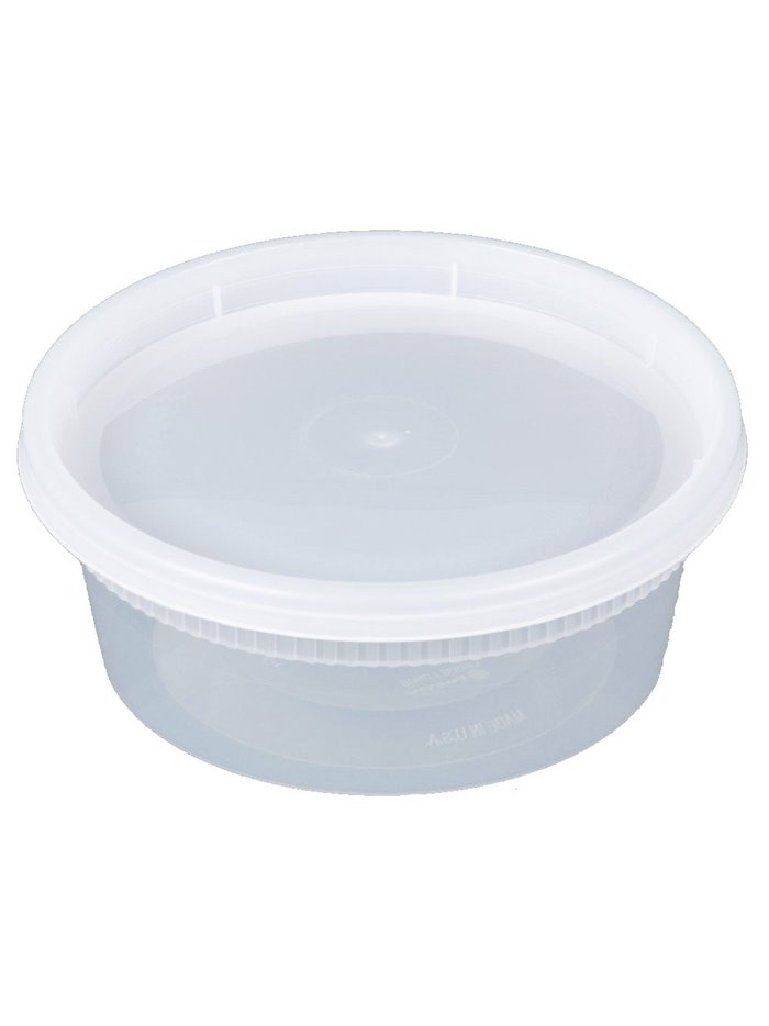 2847 - Plastic Deli Food Containers Combo, 8 oz. - 240/250ct - Box:  - Loc: R7