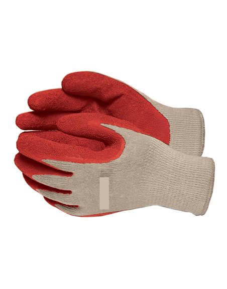 3250 - Gloves Work With Latex Coated, Red - 10 Pack - Box:  - Loc: I11