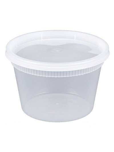 3387 - Plastic Deli Food Containers Combo, 16 oz. - 240ct - Box:  - Loc: R7