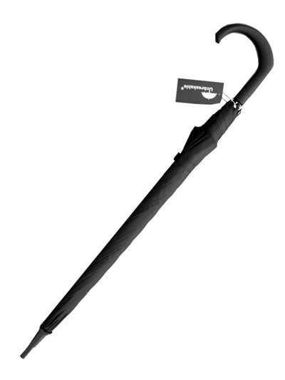 3407 - Umbrella Long Stick (Black). Style (J). 12ct. (Case of 12) - Box:  - Loc: J4