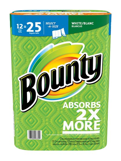 3735 - Bounty Select Size Advance - 12 Rolls (101 Sheets) - Box:  - Loc: F2