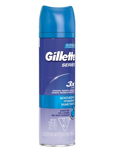 3857 - Gillete Shave Gel Series, 3X Action Moisturizing - 7 oz. - Box:  - Loc: K11