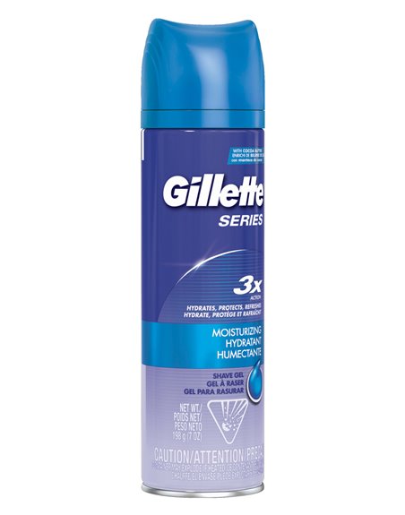 3857 - Gillete Shave Gel Series, 3X Action Moisturizing - 7 oz. - Box:  - Loc: K11