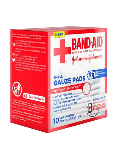 4309 - Johnson & Johnson Gauze Pads 2" x 2" - 10 ct (Pack of 6) - Box:  - Loc: 31M