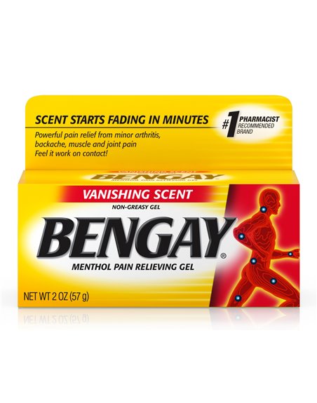 4731 - Bengay Vanishing Scent (Yellow) - 2 oz. - Box:  - Loc: K1