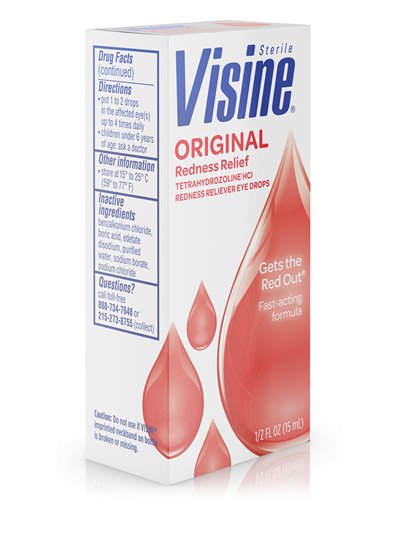 4732 - Visine Original Redness Relief - 1/2 fl. oz. (Case of 36) - Box:  - Loc: K1