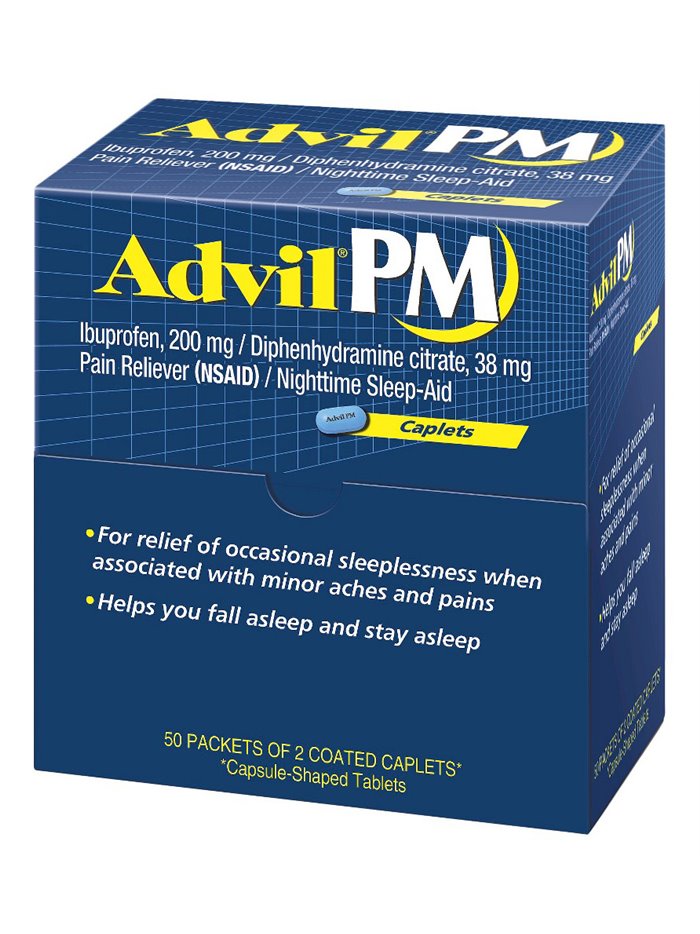 4938 - Advil PM 200mg - 50/2ct - Box:  - Loc: K2