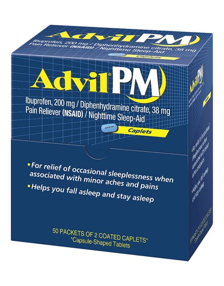 4938 - Advil PM 200mg - 50/2ct - Box:  - Loc: K2