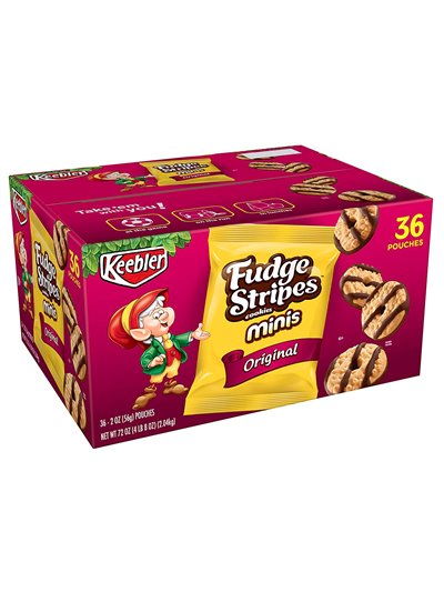 5451 - Keebler Fudge Stripes Minis Original - 36 Pack - Box:  - Loc: F5