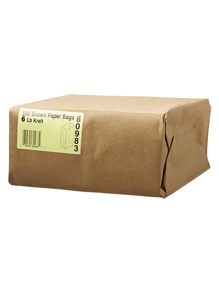 6902 - Paper Bags 6 - 500ct - Box:  - Loc: N7