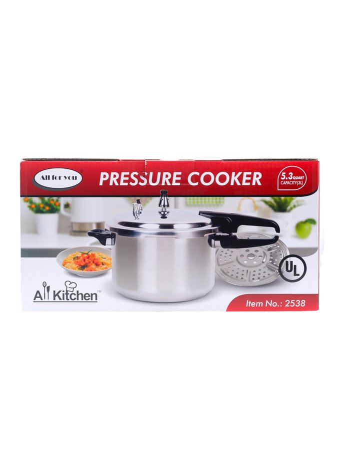 27587 - All For You Aluminum Pressure Cooker, 5.3QT (5 Lt). - Box:  - Loc: 
