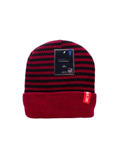 27666 - Winter Hat (Men) Thermaxx w/ Fur Lining Dash Stripes-  10003 12ct - Box:  - Loc: Q2