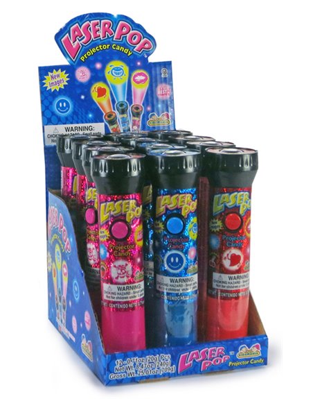 7221 - Kidsmania Laser Pop Candy - 12 Count - Box:  - Loc: L6