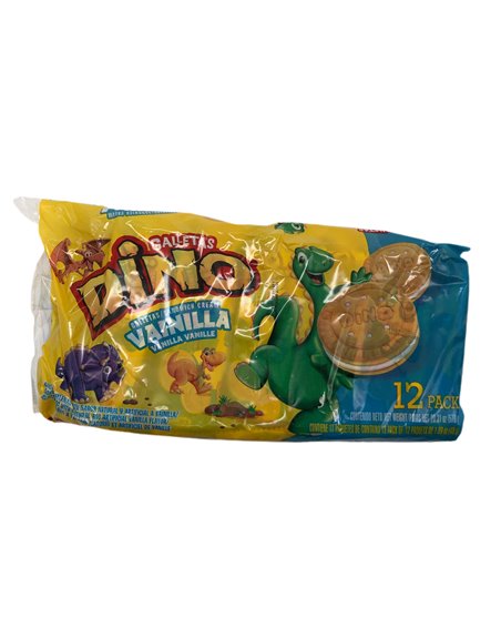 27785 - Galletas Dino Vanilla 20.31oz - 12pk (Case of 18) - Box:  - Loc: N13