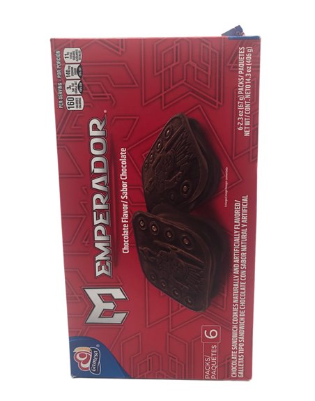 27829 - Gamesa Emperador Sandwich Cookies/ChocolateFlavor - 6/2.3 oz. - Box:  - Loc: F1
