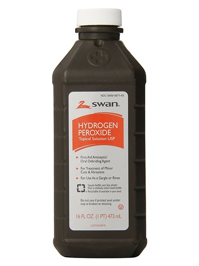 7382 - Swan Hydrogen Peroxide ( Agua Oxigenada ) - 16 fl. oz. (Case of 12) - Box:  - Loc: J3