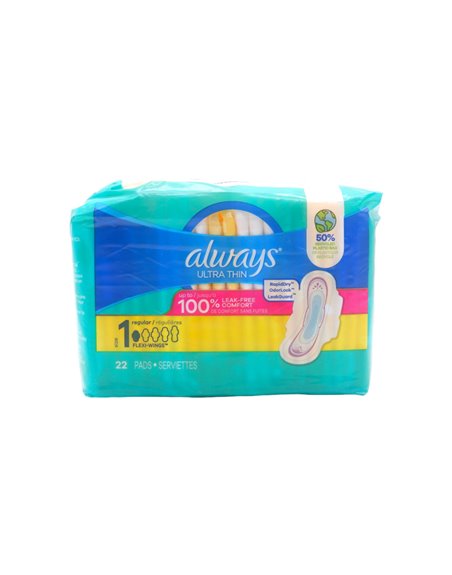 28068 - Always Ultra Thin Size 1 - 12 x 22's 03362 - Box:  - Loc: E1