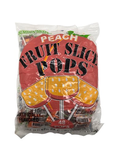 28126 - Fruit Slice Pops Peach - 48ct - Box:  - Loc: M7