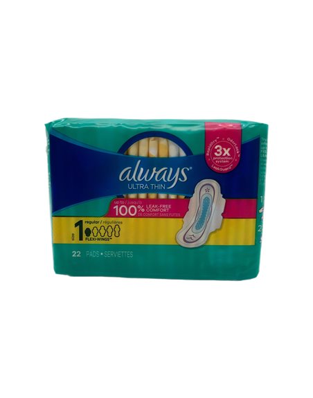 28192 - Always Ultra Thin  Size 1 - 6 x 22's  03339 - Box:  - Loc: E1