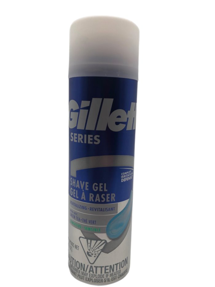 28219 - Gillete Shave Gel Series, Revitalizing W/ Green Tea Sensitive - 12/7 oz. (80364270) - Box:  - Loc: 31M
