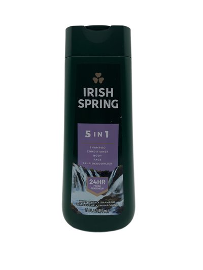 28223 - Irish Spring Body Wash, 5 In 1 (Shampoo, Conditioner, Body, Face) - 20 fl. oz. - Box:  - Loc: 