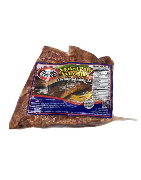 28233 - Del Caribe Smoked Spare Ribs (Costillita Ahumada) - 2oz. - Box:  - Loc: NV-13