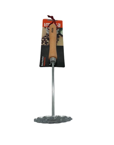 28254 - Imusa Bean / Potato Masher W/ Wood Handle - Box:  - Loc: J9