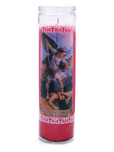 7646 - Candle St. Michael Archangel - (Case of 12) - Box:  - Loc: A9