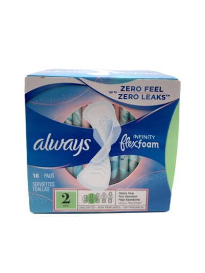28290 - Always Infinity FlexFoam Size 2 - 12 x 16's 11714 - Box:  - Loc: E3