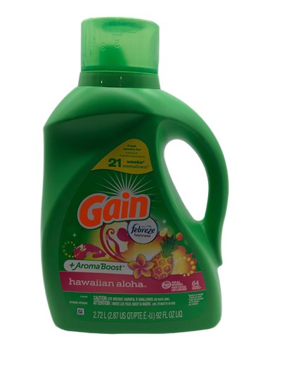 28302 - Gain Liquid Laundry Detergent, Hawaiian Aloha Blast /4 - 92 fl. oz. (78006) - Box:  - Loc: C2