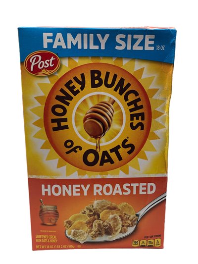 28343 - Post Honey Bunches Of Oats Honey Roasted - 18 oz. (Case of 12) - Box:  - Loc: R4