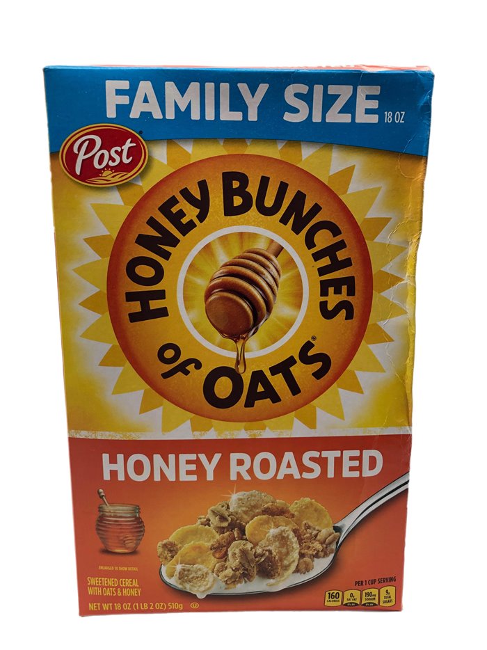 28343 - Post Honey Bunches Of Oats Honey Roasted - 18 oz. (Case of 12) - Box:  - Loc: R4