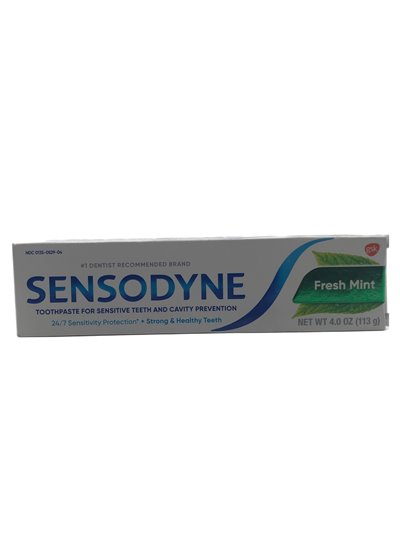 28417 - Sensodyne Toothpaste, Fresh Mint - 4 oz/113g - Box:  - Loc: J1