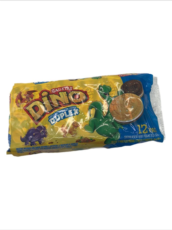 28513 - Galletas Dino Duplex 20.31oz - 12pk (Case of 18) - Box:  - Loc: N13