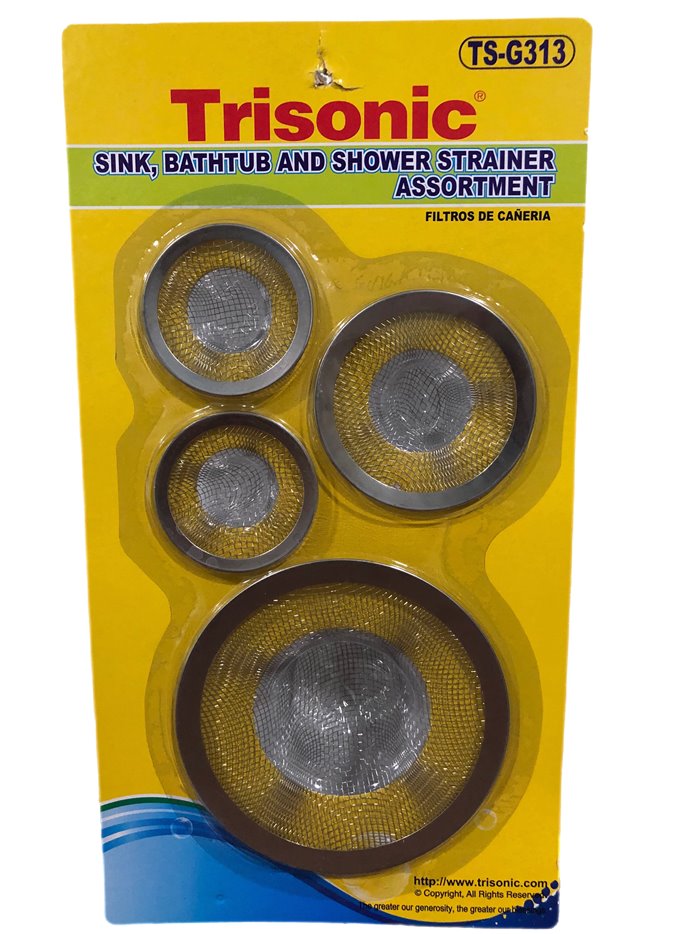 7945 - Sink Bathtub & Shower Strainer Assortment - 4 Pcs (TS-G313) - Box:  - Loc: A1