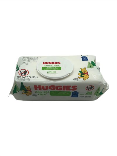 28547 - Huggies Natural Care Wipes, Sensitive & Free Fragrance - 56ct. (Case of 8) - Box:  - Loc: L8